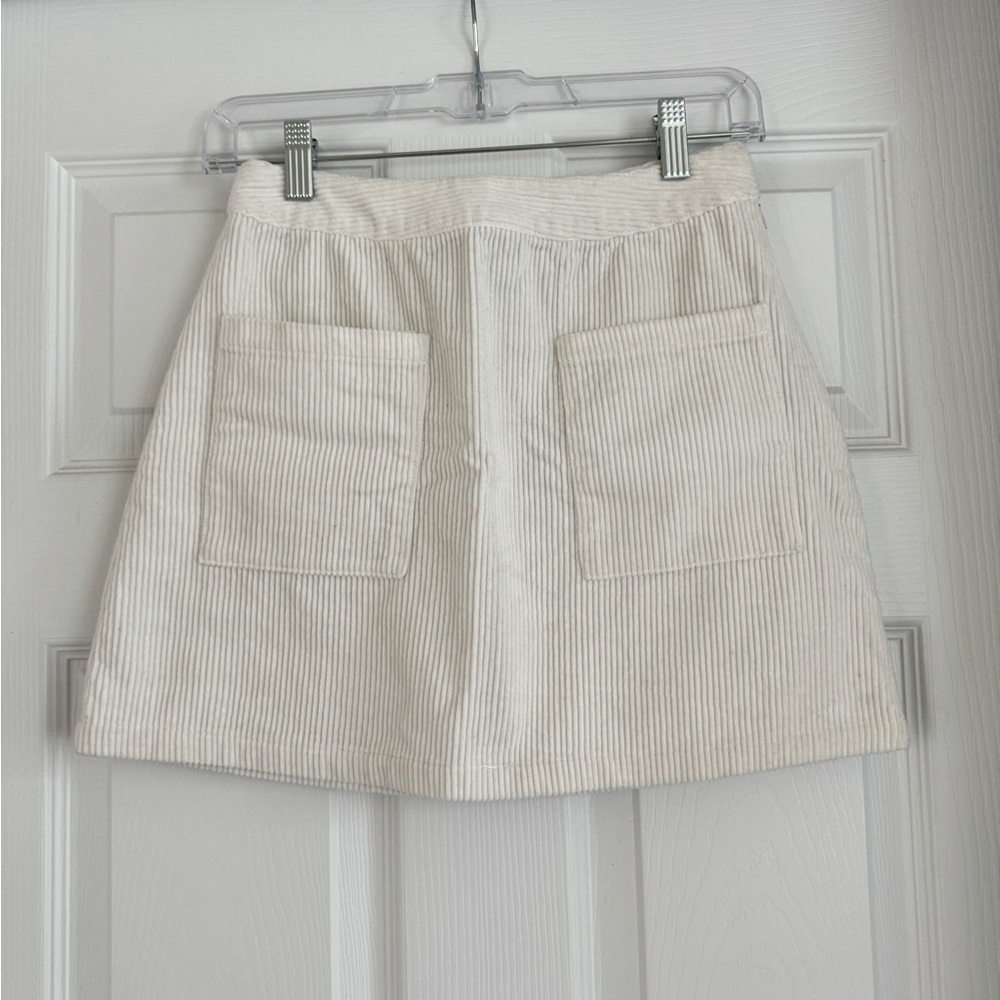 Forever 21 White Corduroy Mini Skirt